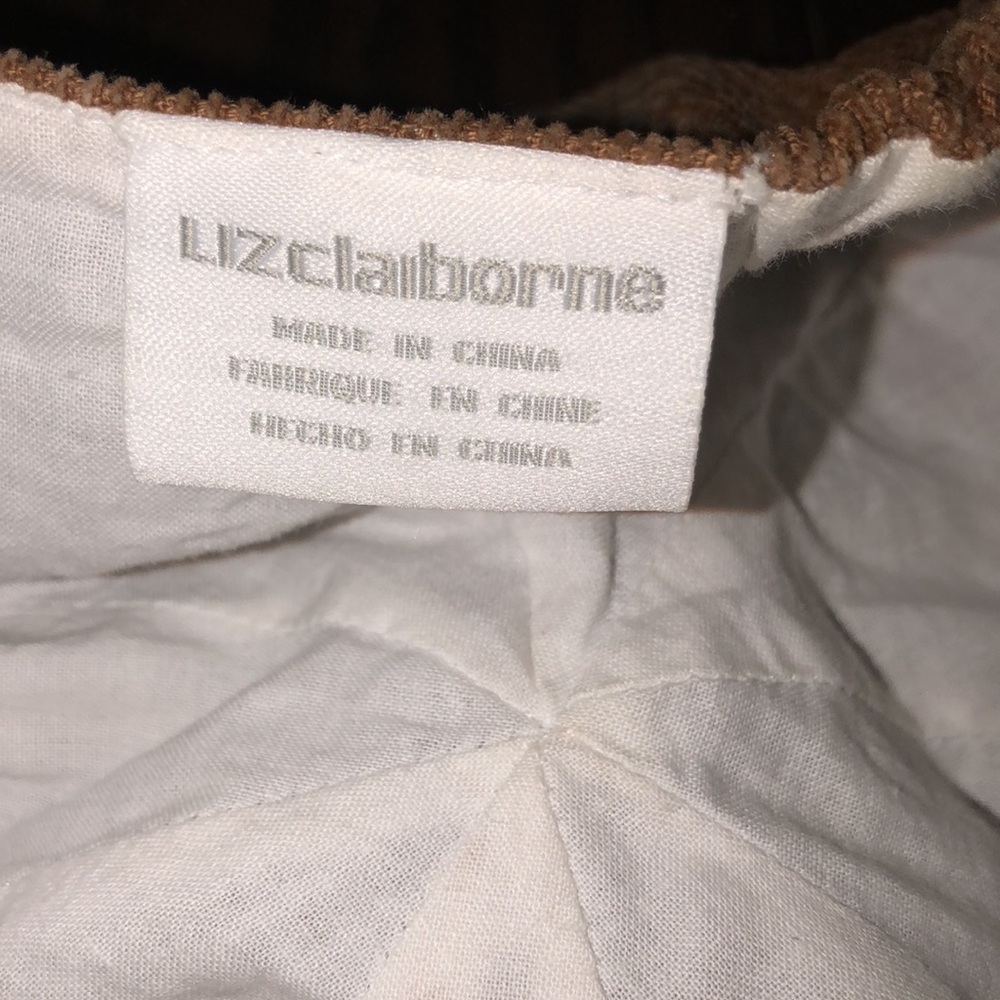 Vintage Liz Claiborne brown corduroy paperboy hat - Picture 5 of 5